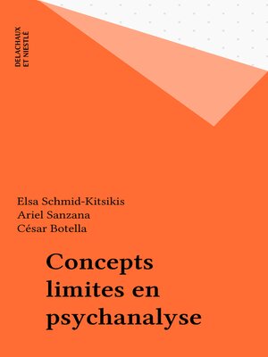 cover image of Concepts limites en psychanalyse